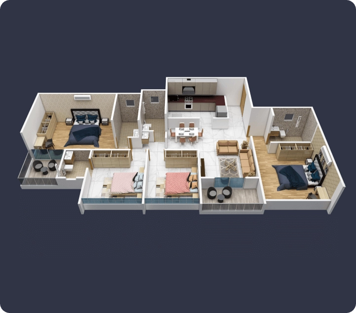 AddressOne 4 BHK Floor Plan